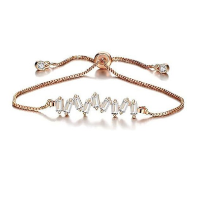 Gold-Plated American Diamond Wraparound Bracelet