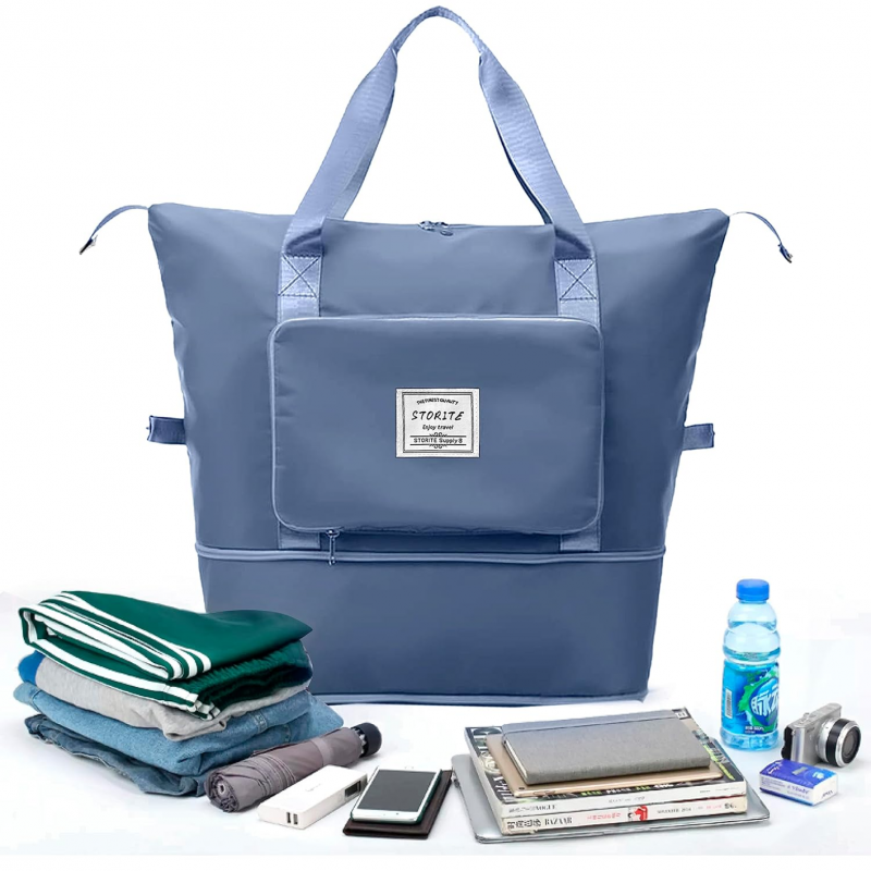 Nylon 40 Cms Imported Foldable Travel Duffle Bag For Women